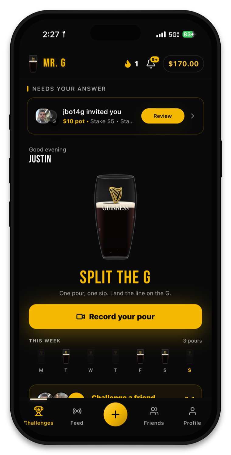 Mr. G — Split the G home screen